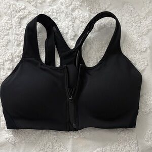 Nike Black Zip-Front Sports Bra